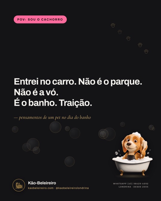 Entrei no carro. Não é o parque.