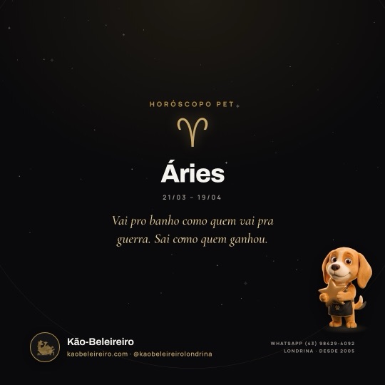 Áries: Vai pro banho como quem vai pra guerra. Sai como quem ganhou.